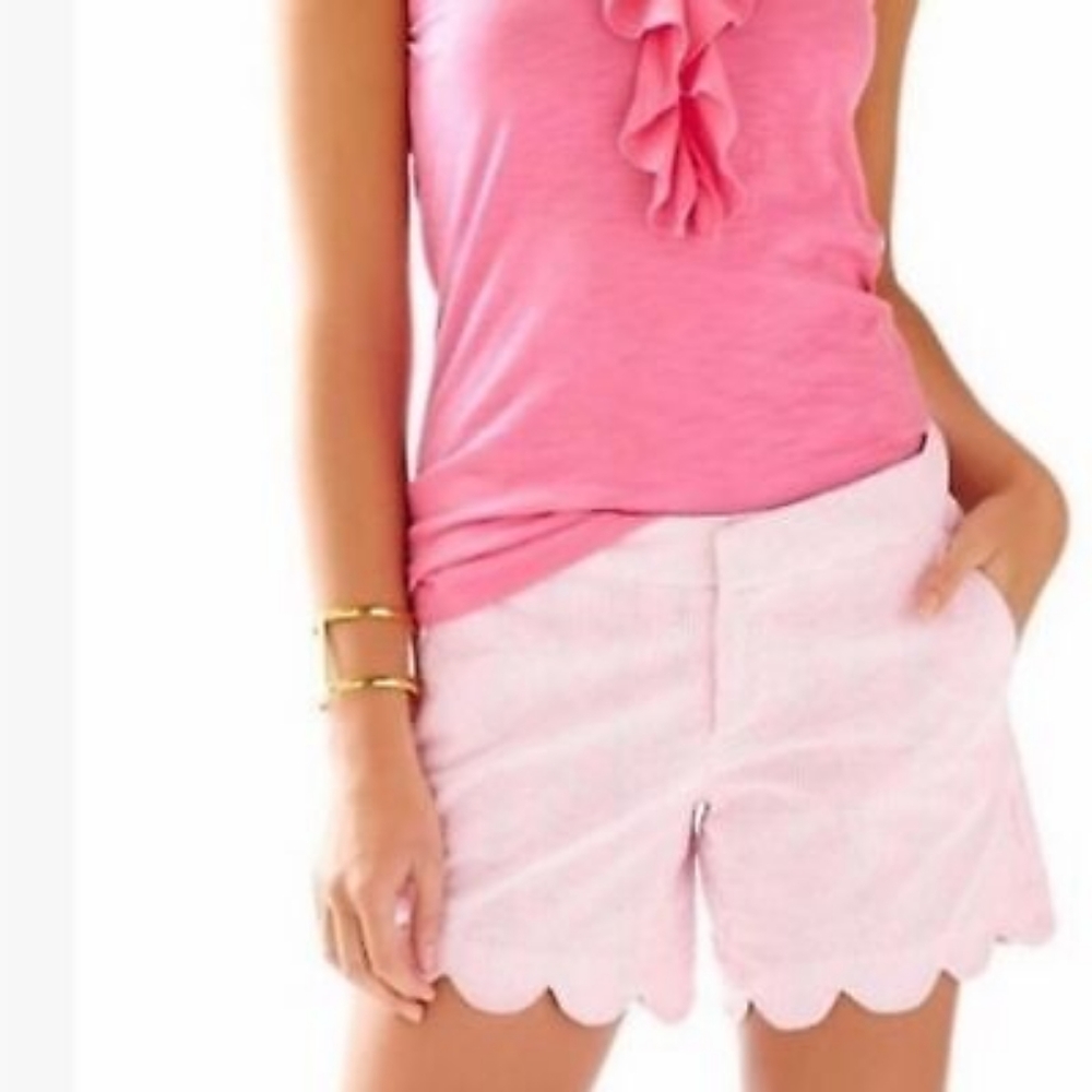 Lilly Pulitzer Buttercup Short In Pink Fancy Seersucker Stripe size 2